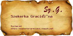 Szekerka Graciána névjegykártya